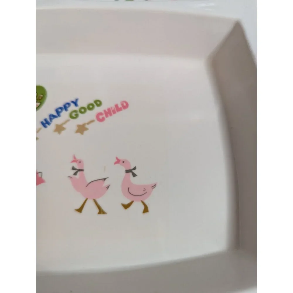 Peco Melamine Childs Sectioned Meal Tray 12x9 inch Shin-San 1983‎ geese fairy